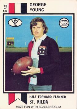 1974 Scanlens VFL #58 George Young Front